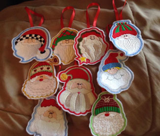 Santa Ornaments